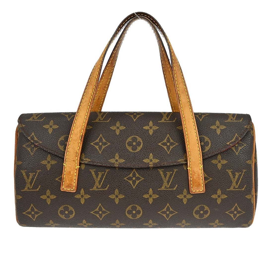 Louis Vuitton Sonatine Monogram Canvas Handbag M51902 Brown: Louis Vuitton Sonatine Monogram Canvas Handbag M51902 Brown Louis Vuitton Sonatine handbag in Monogram canvas and leather, made in France. This medium-sized brown handbag features a magnetic closure, 