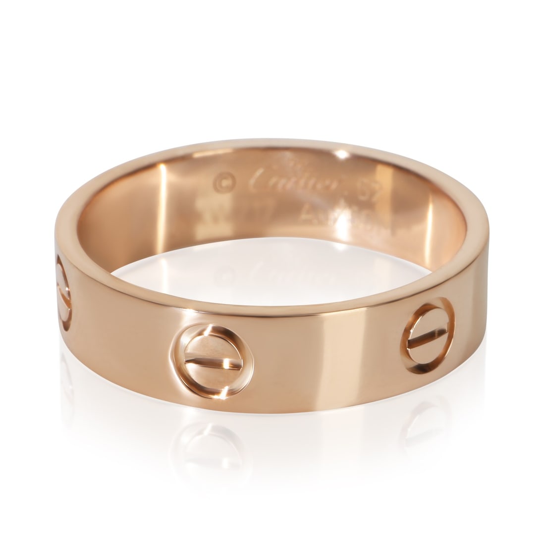 Cartier Love 18k Rose Gold Men's Ring Size 10: Cartier Love 18k Rose Gold Men's Ring Size 10 This Cartier Love Ring is crafted from 18k rose gold and features a classic design from the iconic Love collection. The ring is a men's size 10 and comes 