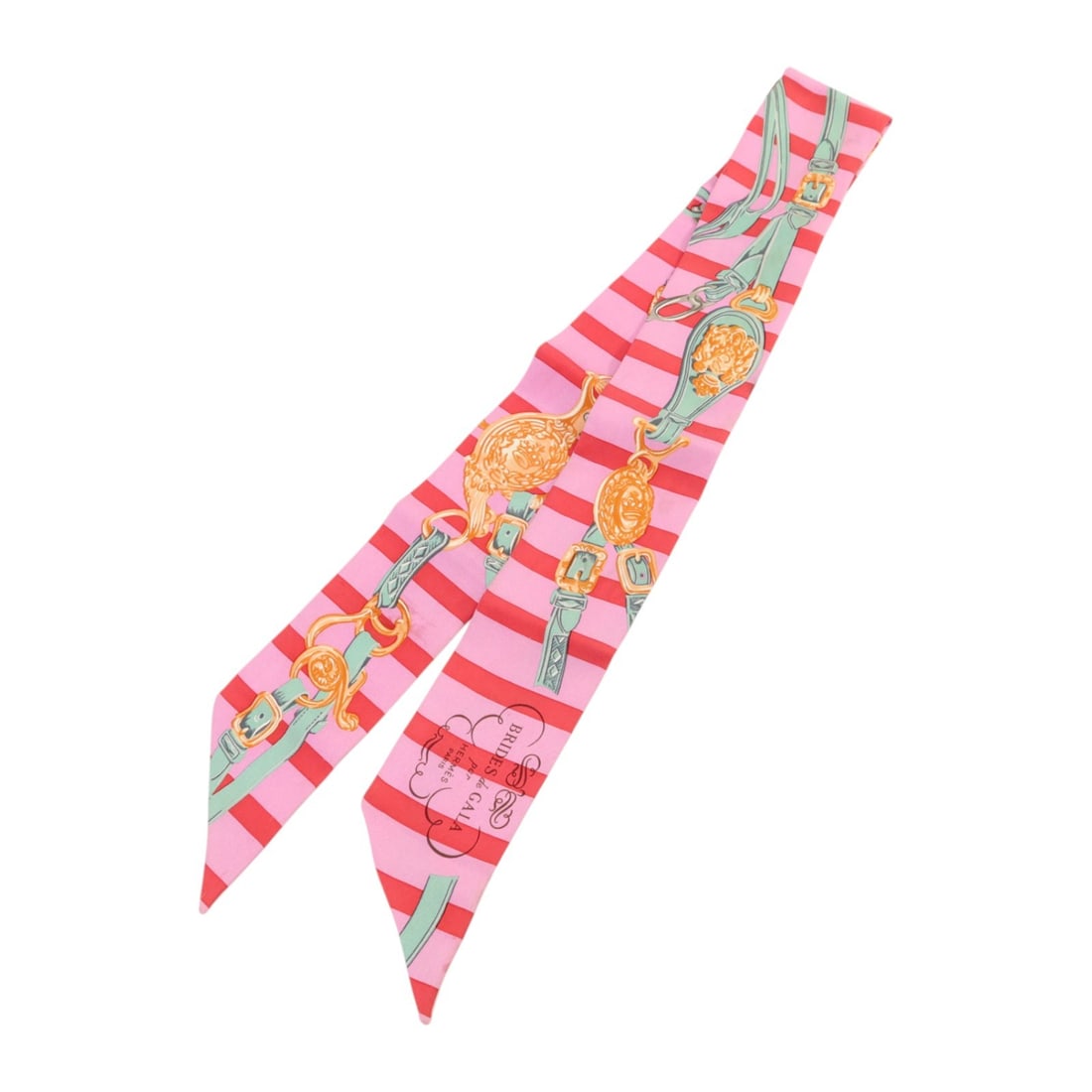 Hermes Twilly Silk Scarf Pink Red Green Multicolor France: Hermes Twilly Silk Scarf Pink Red Green Multicolor France Hermes Twilly scarf in silk with a multicolor design featuring pink, red, and green tones. It is a women's regular-size scarf made in France a