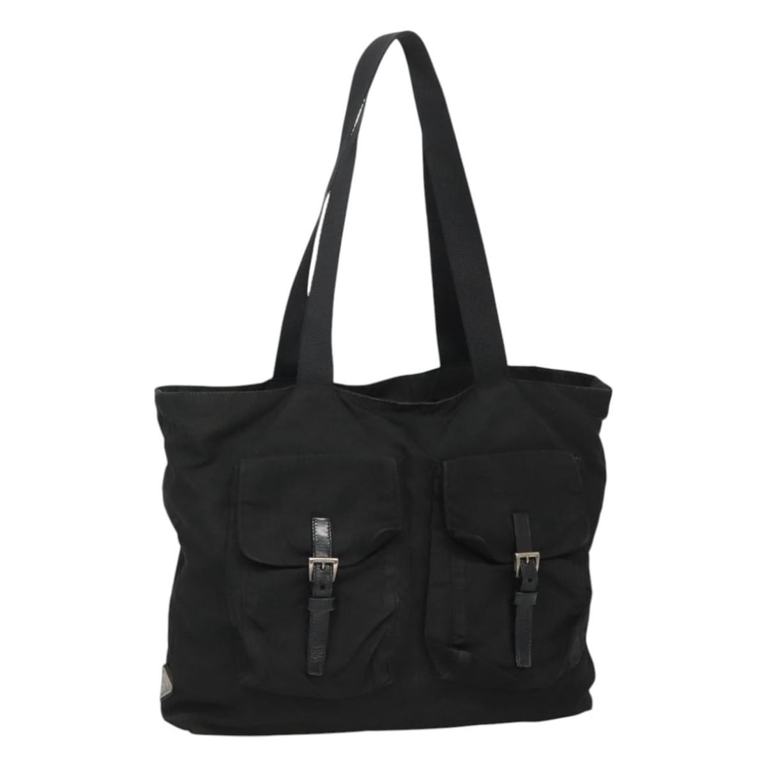 Black Nylon Tote by PRADA for Women Made in Italy: Black Nylon Tote by PRADA for Women Made in Italy This authentic PRADA tote bag features a black nylon exterior with a spacious design, ideal for everyday use. The bag is crafted in Italy and is desig