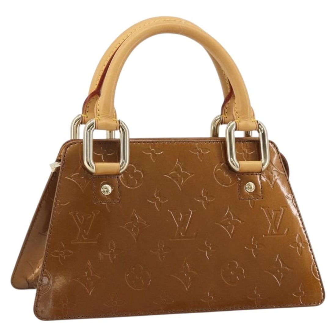 Louis Vuitton M91120 Mini Forsythe Vernis Patent Leather Handbag Bronze: Louis Vuitton M91120 Mini Forsythe Vernis Patent Leather Handbag Bronze Louis Vuitton Monogram Vernis Mini Forsythe Hand Bag in bronze patent leather, made in France. This women's hand bag is identifi