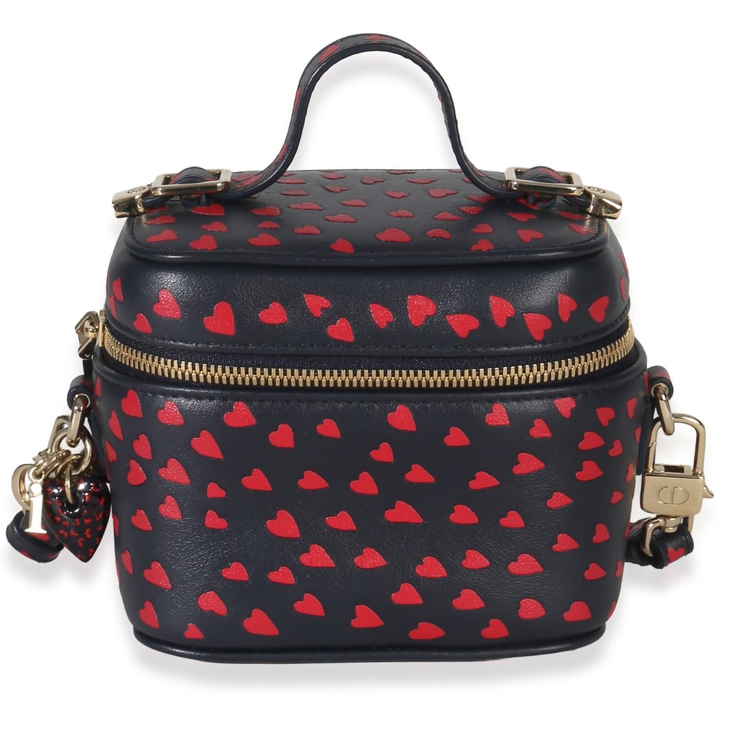 Christian Dior Dioramour DiorTravel Micro Vanity Case Blue Leather: Christian Dior Dioramour DiorTravel Micro Vanity Case Blue Leather This Christian Dior Micro Vanity Case features a striking blue leather exterior with red accents from the Dioramour DiorTravel collec