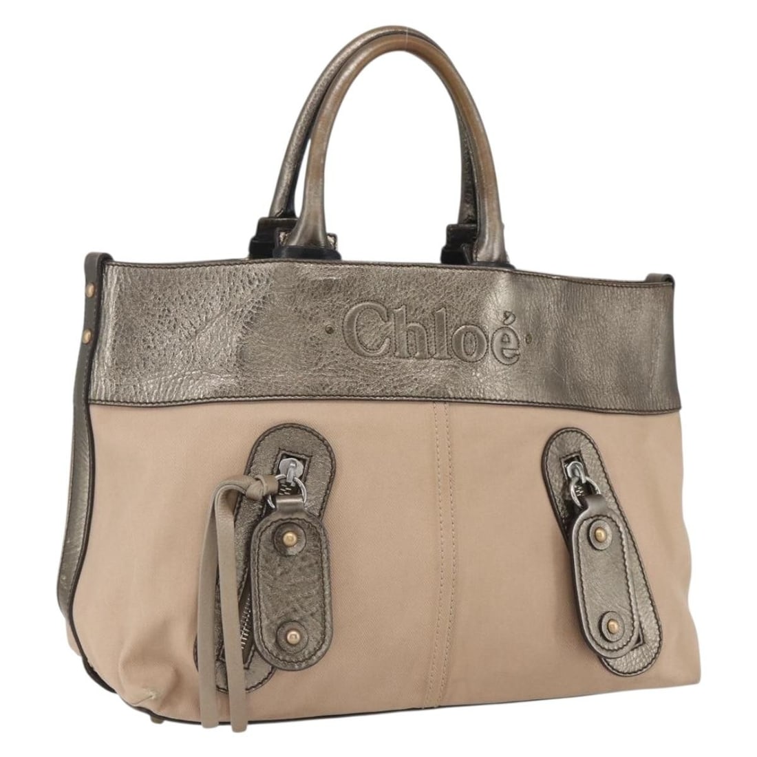Chloe Gold PVC Leather Tote Bag Italy 11 inch Handle Drop 6.7 inch: Chloe Gold PVC Leather Tote Bag Italy 11 inch Handle Drop 6.7 inch This Chloe tote bag is crafted from gold PVC leather and made in Italy. It features a spacious interior, dual handles with a 6.7-inch