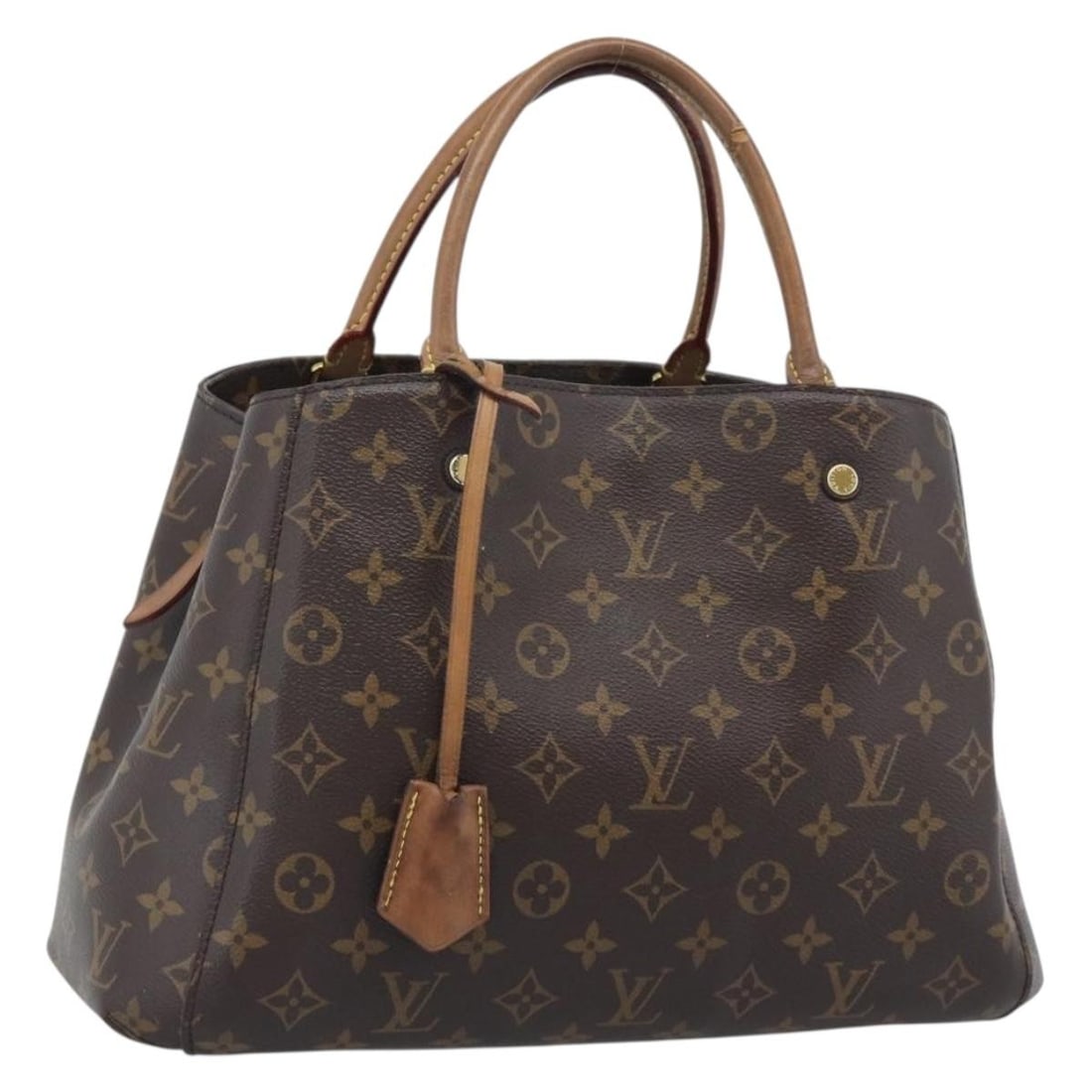 Louis Vuitton M41056 Montaigne MM Monogram Canvas Tote: Louis Vuitton M41056 Montaigne MM Monogram Canvas Tote A Louis Vuitton Monogram Montaigne MM tote bag in Monogram Canvas, made in France. It comes with a clochette and features the M41056 product numb