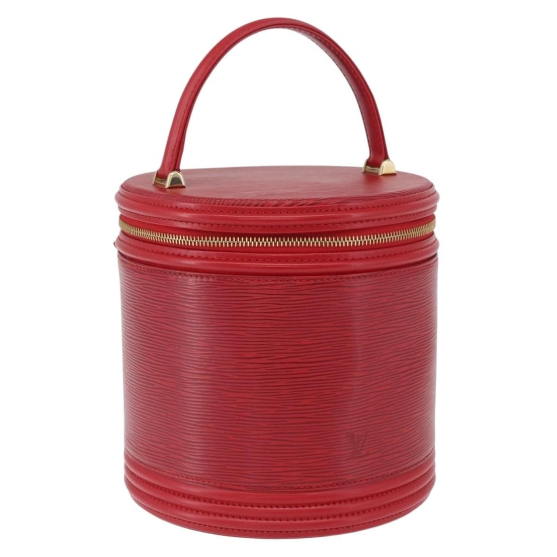 Louis Vuitton Red Epi Cannes Women's Handbag M48037 France: Louis Vuitton Red Epi Cannes Women's Handbag M48037 France This is a Louis Vuitton Cannes handbag crafted from signature red Epi leather. Designed for women, it features a structured cylindrical silho