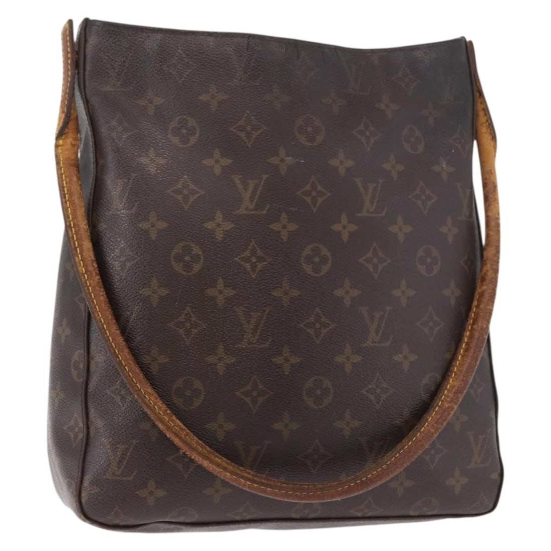 Louis Vuitton M51145 Looping GM Monogram Canvas Shoulder Bag: Louis Vuitton M51145 Looping GM Monogram Canvas Shoulder Bag Louis Vuitton Monogram Looping GM shoulder bag in Monogram Canvas, style no. M51145, made in France. This pre-owned bag is described as hea