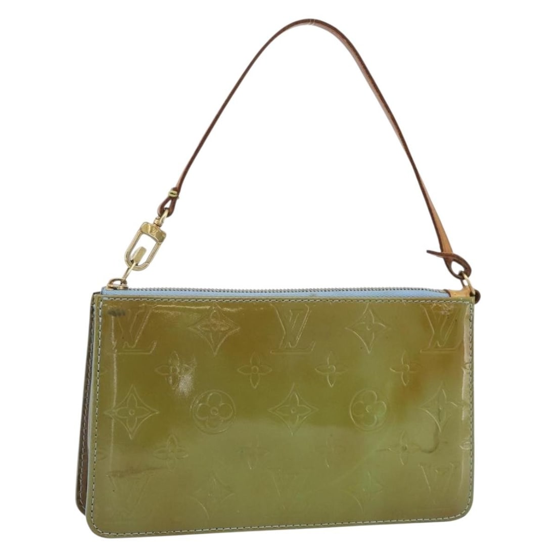 Louis Vuitton Lexington accessory pouch in baby blue patent leather: Louis Vuitton Lexington accessory pouch in baby blue patent leather Louis Vuitton Monogram Vernis Lexington Pouch in Baby Blue, made in France from patent leather. This accessory pouch is designed for