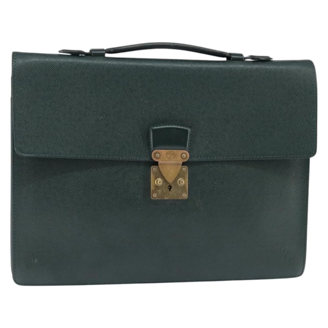LOUIS VUITTON Taiga Serviette Kourad Business Bag Epicea T16786 Auth: LOUIS VUITTON Taiga Serviette Kourad Business Bag Epicea T16786 Auth The LOUIS VUITTON Taiga Serviette Kourad Business Bag is a sophisticated accessory crafted from durable Taiga leather in a stylish 