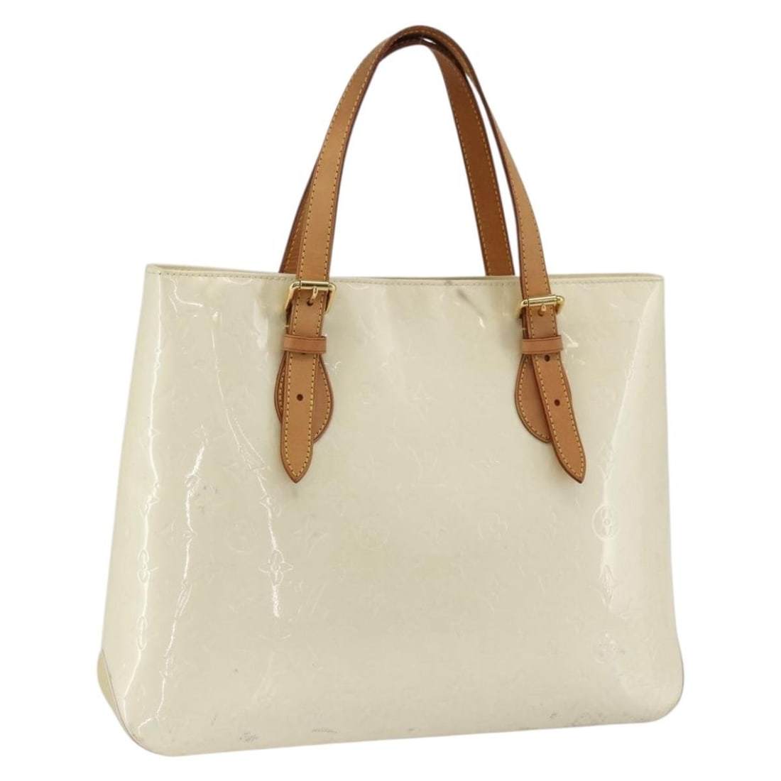 Louis Vuitton Brentwood Shoulder Bag Monogram Vernis Perle M91512: Louis Vuitton Brentwood Shoulder Bag Monogram Vernis Perle M91512 Louis Vuitton Monogram Vernis Brentwood Shoulder Bag in Perle, made in France. This women's shoulder bag is crafted from patent leathe