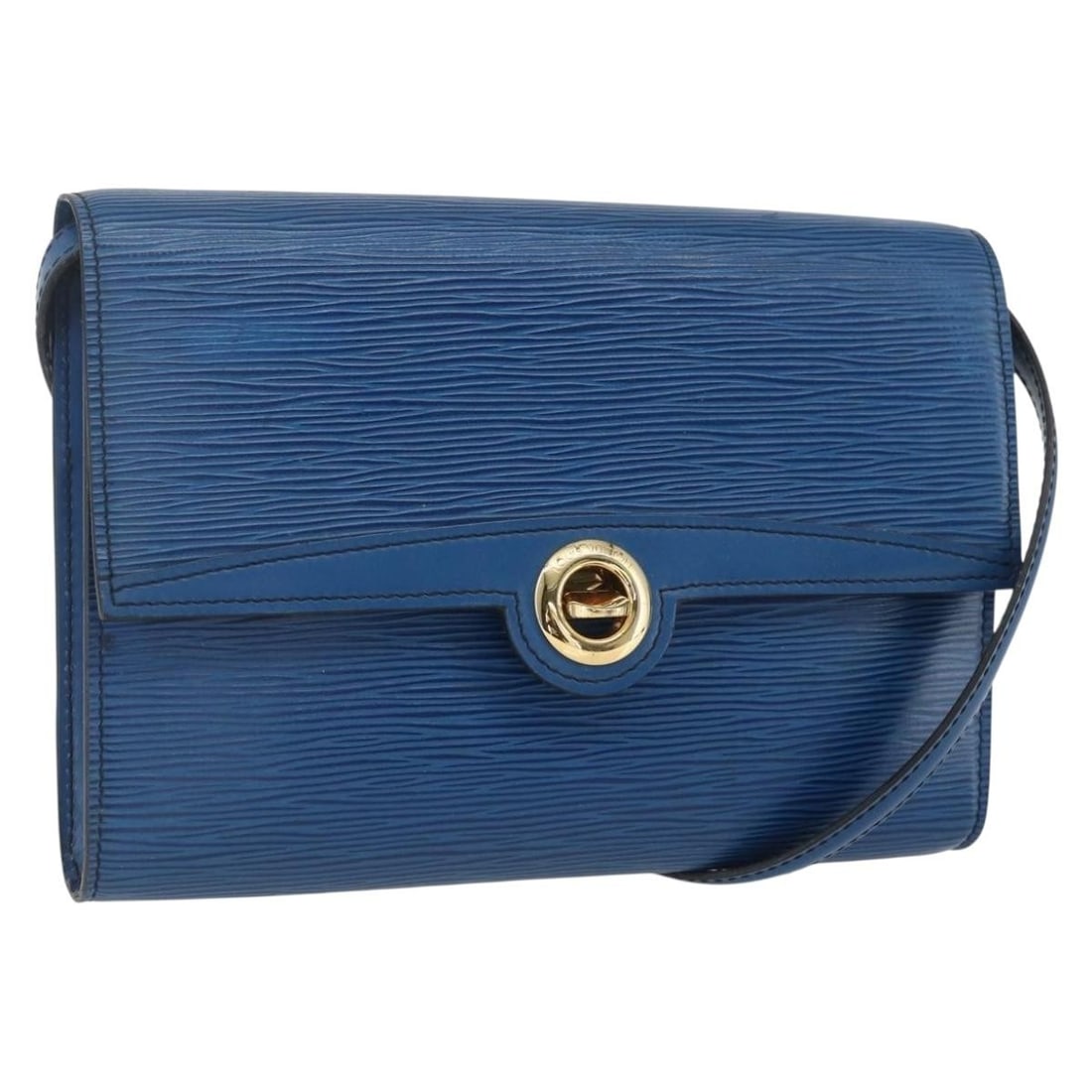 Louis Vuitton M52575 Epi Leather Blue Pochette Arche Shoulder Bag: Louis Vuitton M52575 Epi Leather Blue Pochette Arche Shoulder Bag Louis Vuitton Epi Pochette Arche shoulder bag in blue Epi leather, made in France. This women's shoulder bag comes with a shoulder str