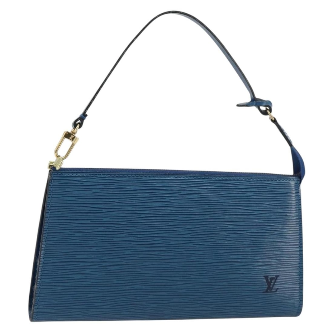 Louis Vuitton M52985 Epi Leather Accessory Pouch in Blue: Louis Vuitton M52985 Epi Leather Accessory Pouch in Blue Louis Vuitton Epi Pochette Accessoires pouch in blue Epi leather. This women's accessory pouch is made in France and offered without the origin