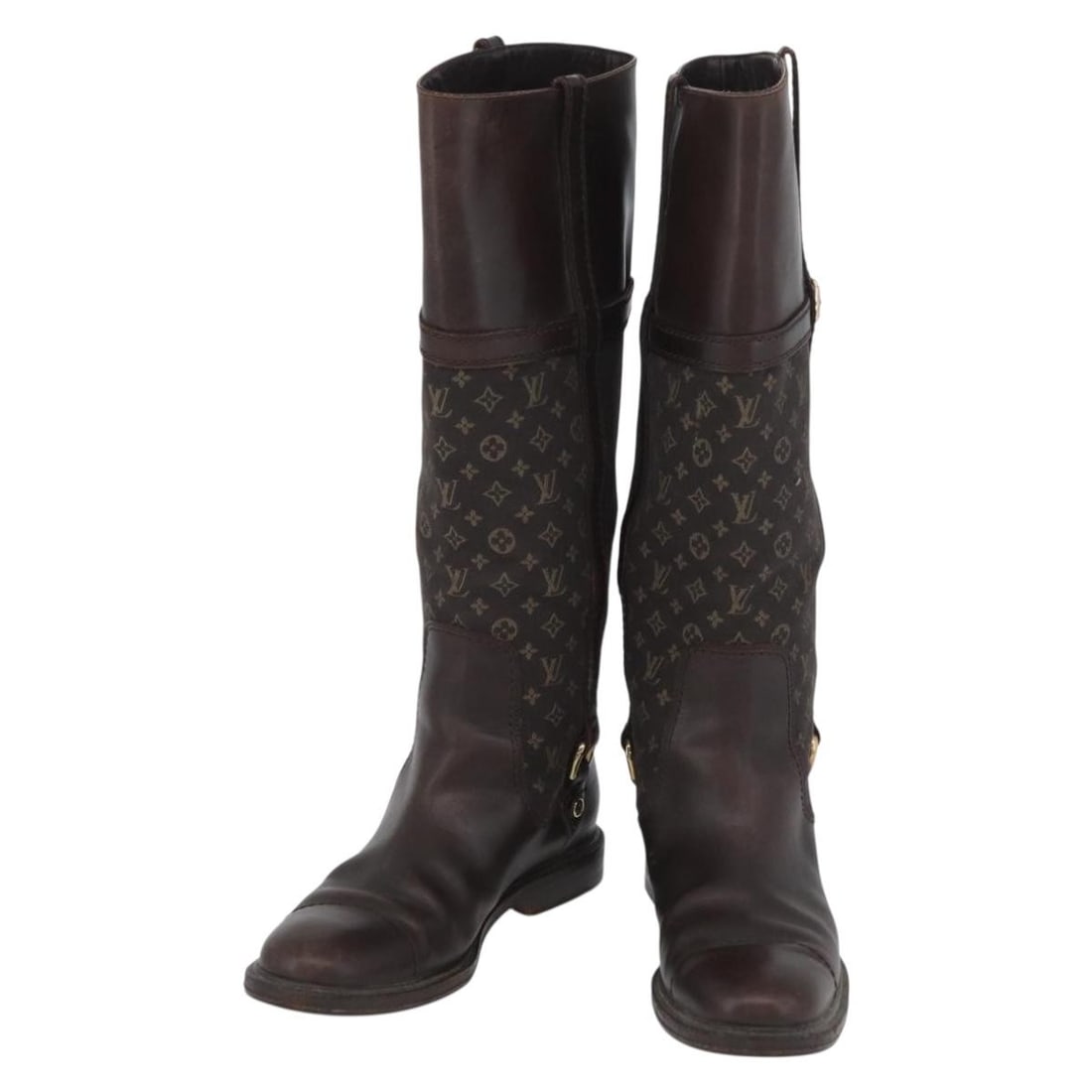 Louis Vuitton Monogram Idylle Dark Brown Women's Boots Size 36 with Dust Bag (1 of 18)