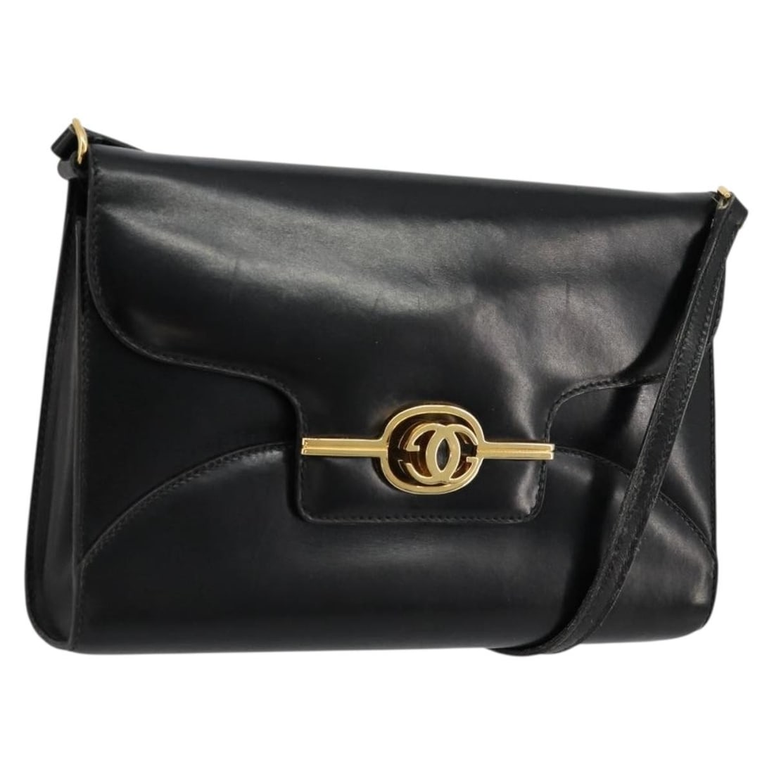 GUCCI Black Leather Shoulder Bag Gold Tone 177849: GUCCI Black Leather Shoulder Bag Gold Tone 177849 Authentic Gucci shoulder bag in black leather with gold-tone accents. This women's bag is made in Italy and has a heavily used condition with visible 