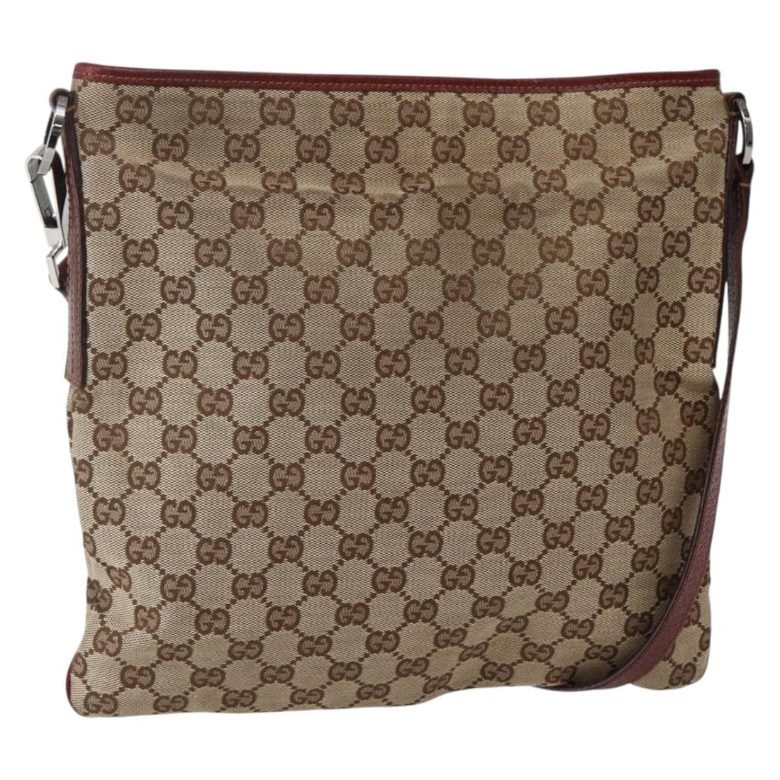 Gucci 113013 GG Canvas Womens Shoulder Bag Beige Silver: Gucci 113013 GG Canvas Womens Shoulder Bag Beige Silver Gucci shoulder bag in beige and silver GG Canvas, made in Italy. The bag features a shoulder strap with an approximate 20.9 inch (53 cm) drop an