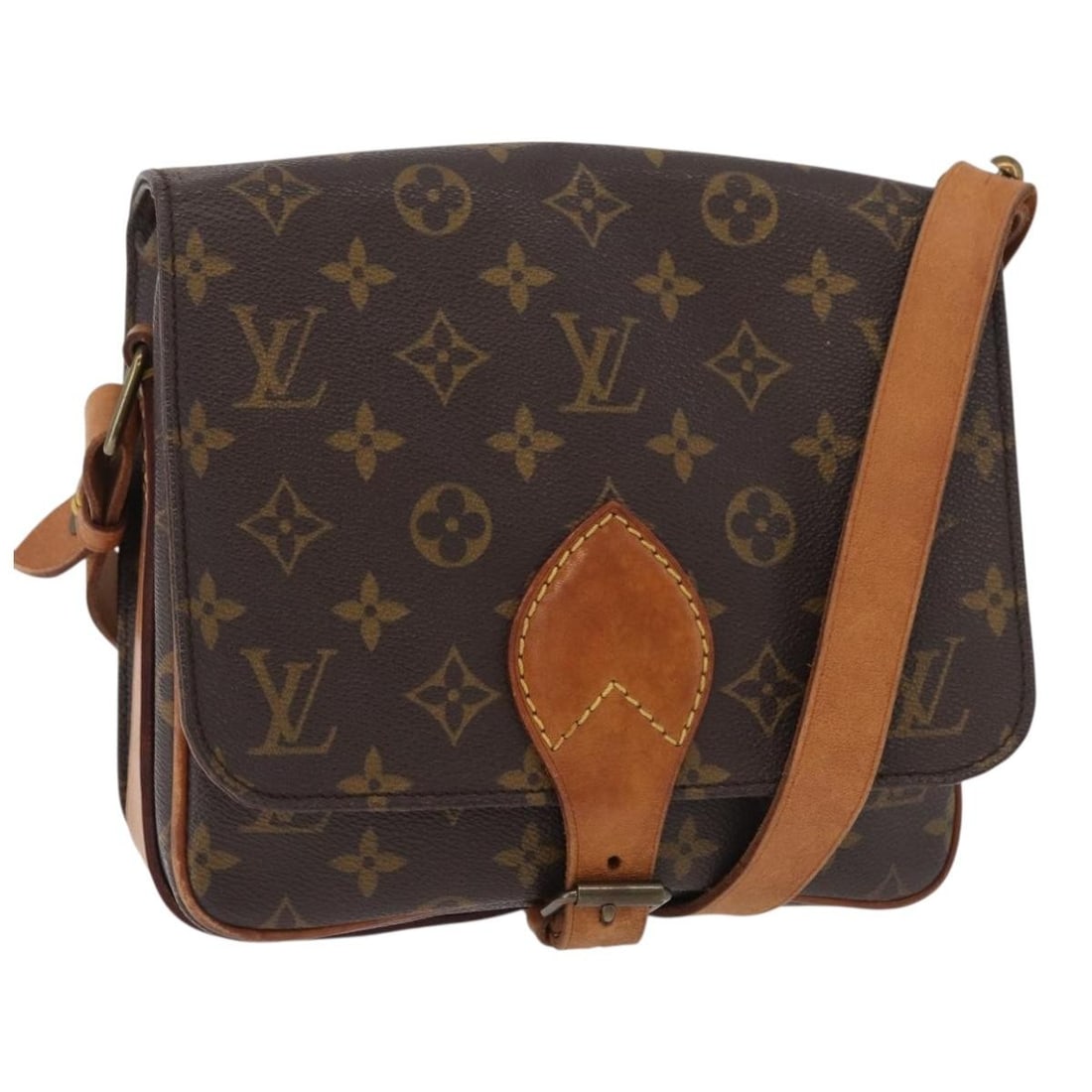 Louis Vuitton M51253 Cartouchiere MM Monogram Canvas Shoulder Bag: Louis Vuitton M51253 Cartouchiere MM Monogram Canvas Shoulder Bag Louis Vuitton Monogram Cartouchiere MM shoulder bag in Monogram Canvas, made in France. The bag is identified by product number M51253