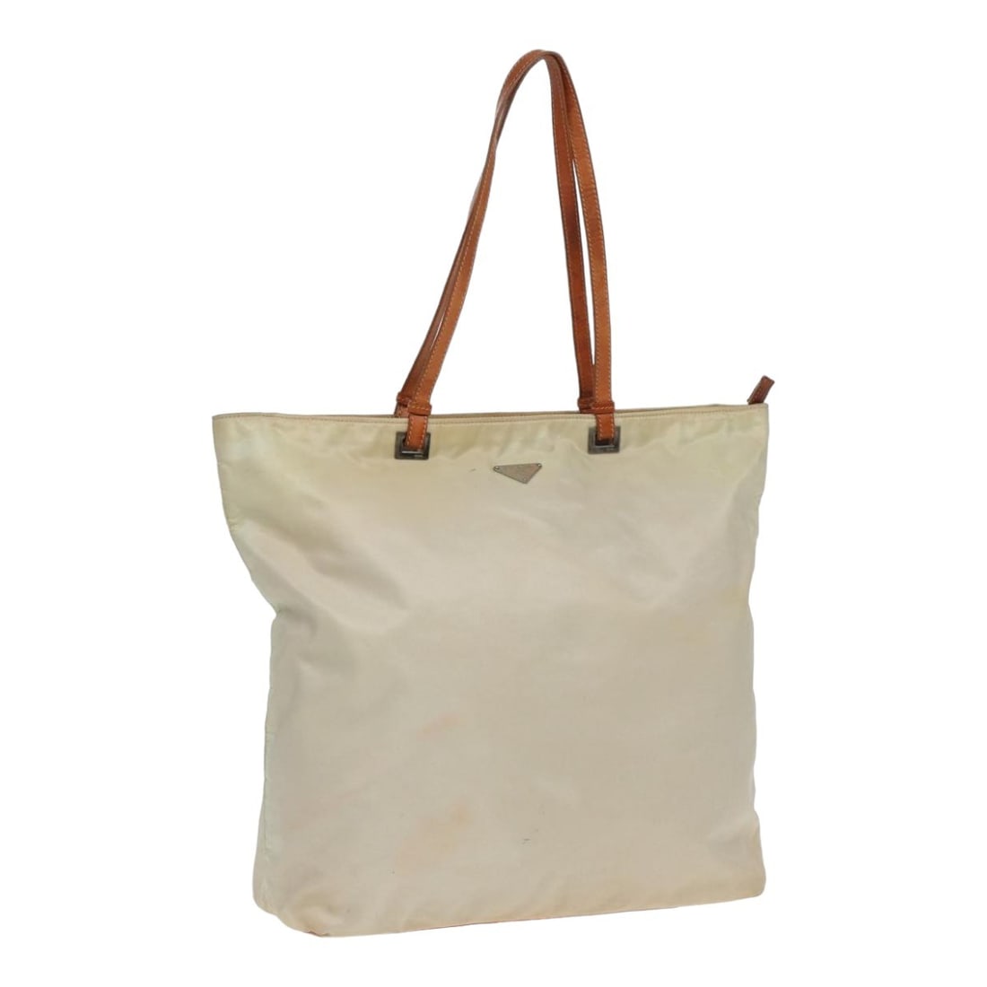 Prada white nylon tote bag Italy 15.4inch x 14.2inch: Prada white nylon tote bag Italy 15.4inch x 14.2inch This PRADA tote bag is crafted from white nylon and designed for women. Made in Italy, it features a spacious interior with a handle drop of approx