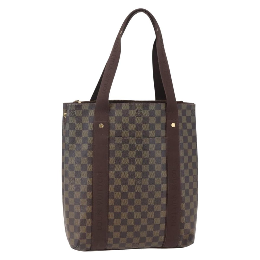 Louis Vuitton N52006 Damier Ebene Canvas Tote Bag Spain: Louis Vuitton N52006 Damier Ebene Canvas Tote Bag Spain Louis Vuitton Kababobur tote bag in Damier Ebene canvas. This women's tote is made in Spain and features a shoulder-carry design. The sale inclu
