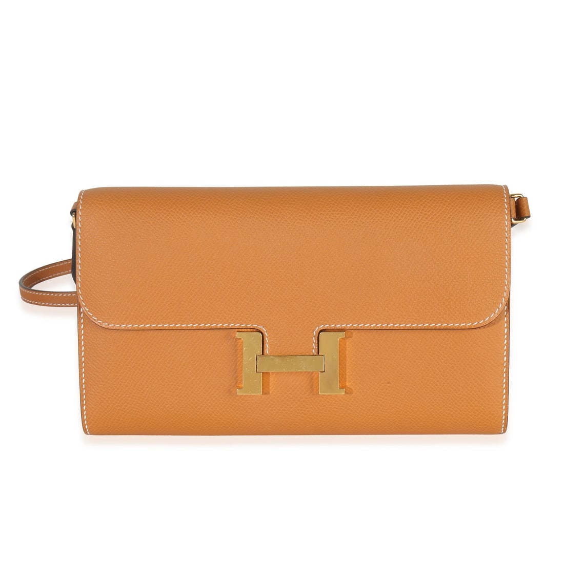 Hermes Constance Long Wallet To Go Brown Leather with Gold Tone Hardware: Hermes Constance Long Wallet To Go Brown Leather with Gold Tone Hardware This Hermes Constance Long Wallet To Go features a toffee brown Epsom leather exterior with gold-tone hardware. The wallet incl