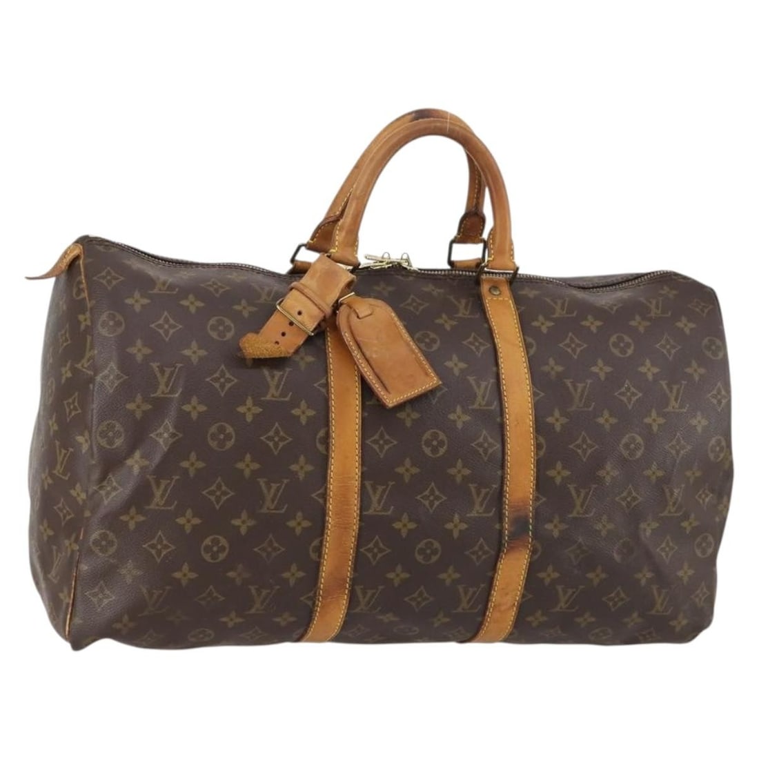 LOUIS VUITTON Monogram Keepall 50 Boston Bag M41426 Auth France: LOUIS VUITTON Monogram Keepall 50 Boston Bag M41426 Auth France The LOUIS VUITTON Monogram Keepall 50 Boston Bag is an iconic travel companion, crafted from luxurious Monogram Canvas. This stylish bag