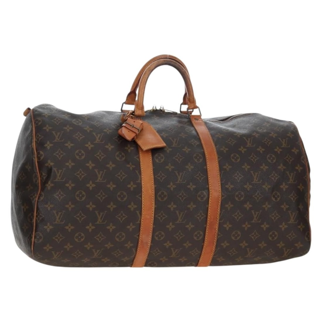 Louis Vuitton M41424 Keepall 55 Monogram Canvas Boston Bag: Louis Vuitton M41424 Keepall 55 Monogram Canvas Boston Bag Louis Vuitton Keepall 55 Boston Bag in Monogram Canvas, made in France. The bag features the classic Monogram color/pattern and comes with th