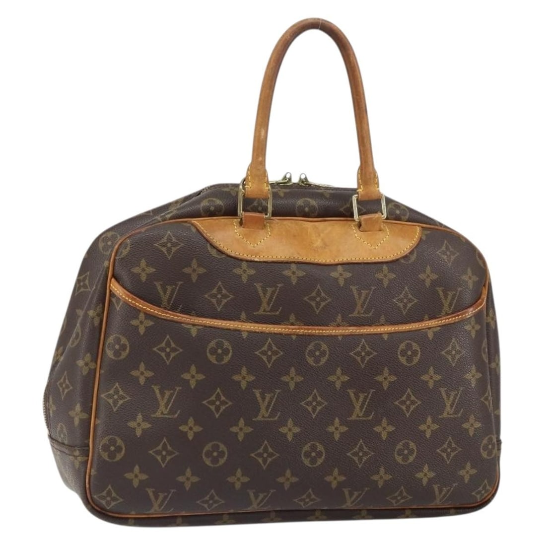 Louis Vuitton M47270 Deauville Monogram Canvas Womens Handbag: Louis Vuitton M47270 Deauville Monogram Canvas Womens Handbag Louis Vuitton Deauville handbag in Monogram canvas, made in France. This women's handbag is offered without the original box or dust bag; 