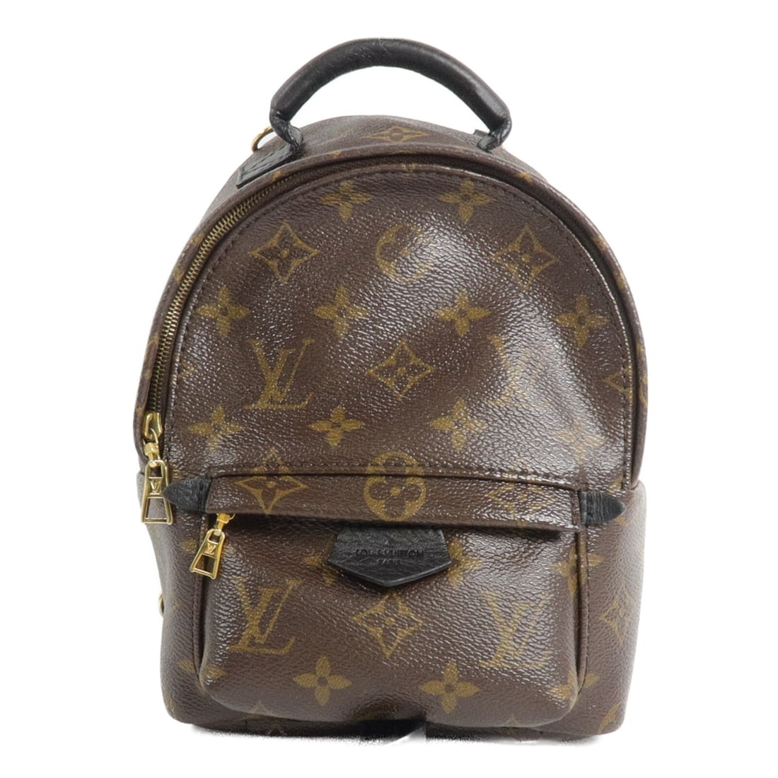 Louis Vuitton Palm Spring Mini Monogram Backpack M44873 Brown: Louis Vuitton Palm Spring Mini Monogram Backpack M44873 Brown Louis Vuitton Palm Spring Mini Backpack, style M44873, in brown Monogram and PVC coated canvas. This women's rucksack backpack features a 