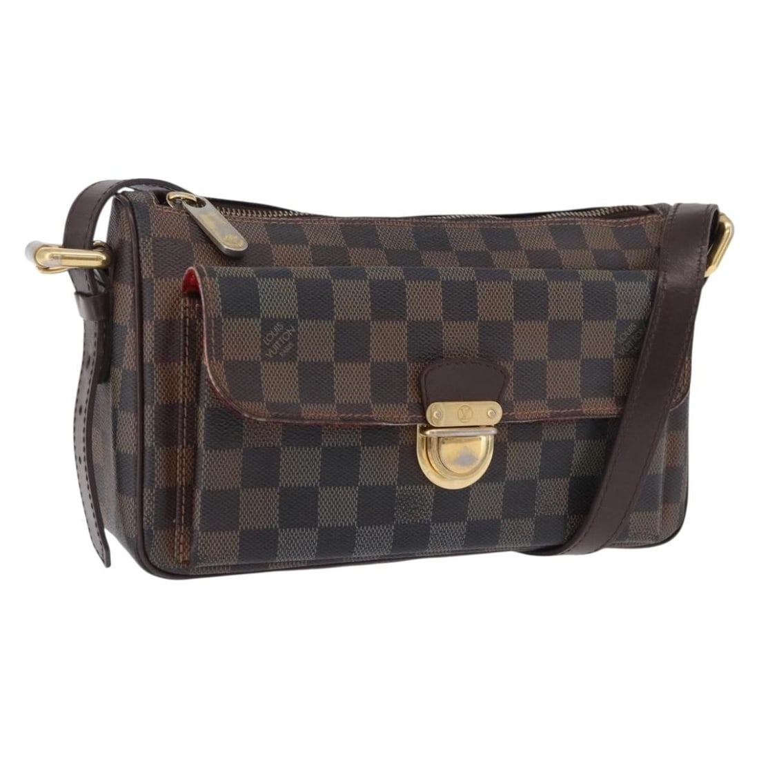 Louis Vuitton N60006 Ravello GM Damier Ebene Canvas Shoulder Bag: Louis Vuitton N60006 Ravello GM Damier Ebene Canvas Shoulder Bag Louis Vuitton Damier Ebene Ravello GM shoulder bag in Damier Ebene canvas, made in France. The bag measures approximately W25 cm x H15 