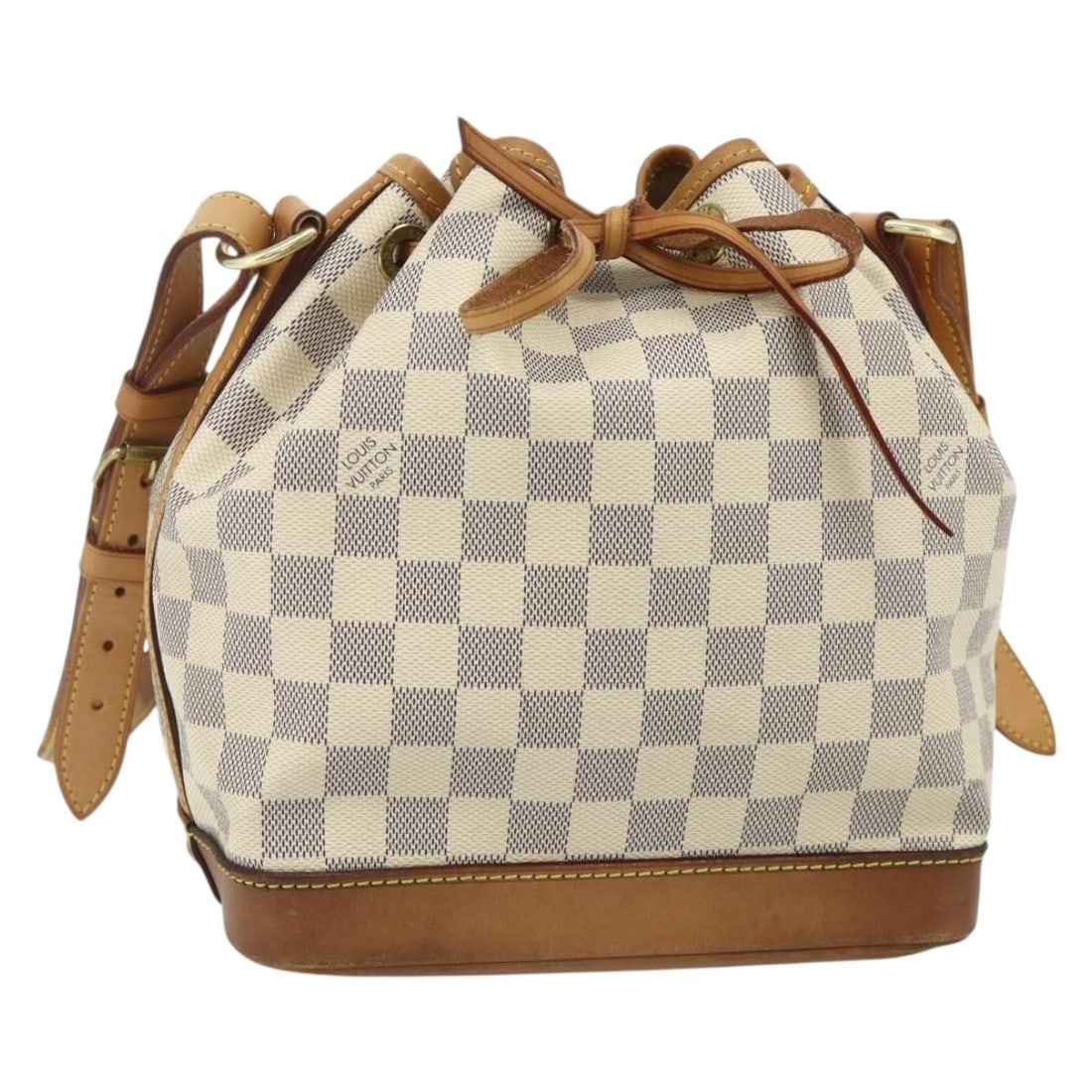 Louis Vuitton N41220 Noe BB Damier Azur Canvas Shoulder Bag: Louis Vuitton N41220 Noe BB Damier Azur Canvas Shoulder Bag Louis Vuitton Damier Azur Noe BB shoulder bag in Damier Azur canvas, made in France. This bag features a shoulder strap with an approximate 
