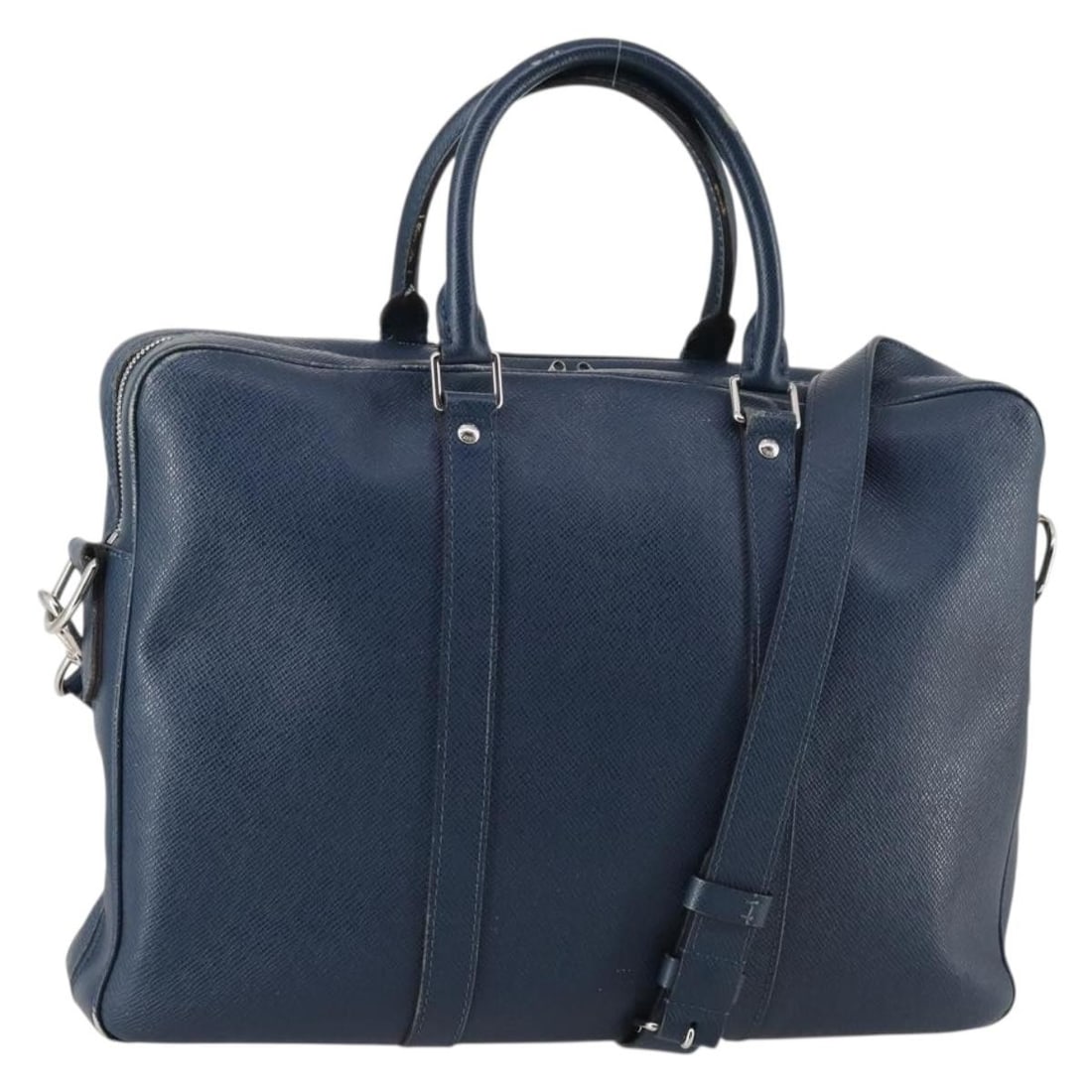 Louis Vuitton M30639 Porte Documents Voyage PM Taiga Leather Blue 2way Bag (1 of 18)