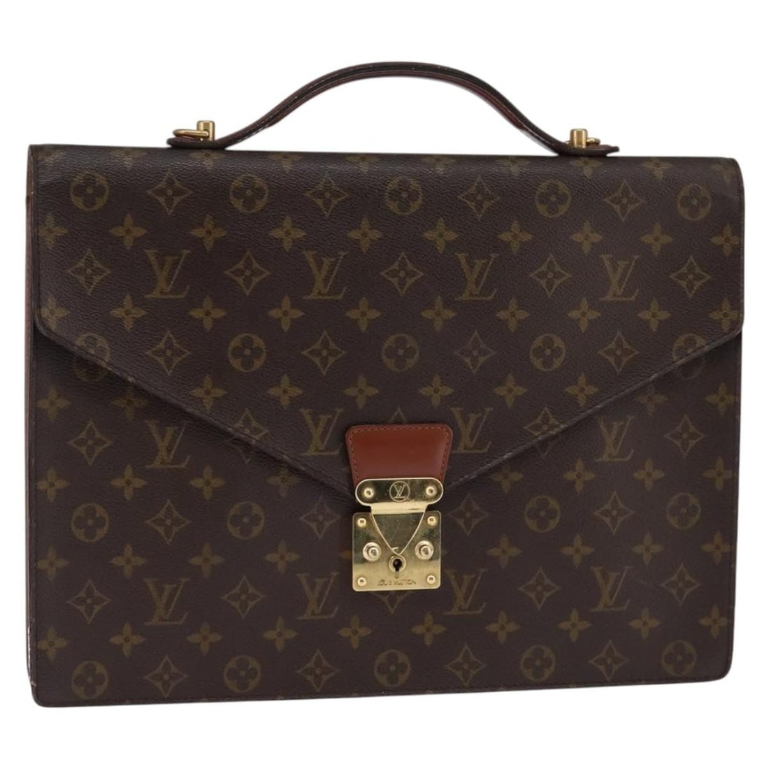 Louis Vuitton M53338 Monogram Canvas Business Bag: Louis Vuitton M53338 Monogram Canvas Business Bag This Louis Vuitton Monogram Porte Documents Bandouliere Bag, model M53338, is crafted from signature monogram canvas and made in France. Designed for 