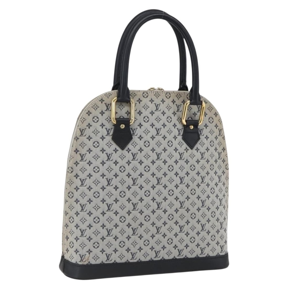 Louis Vuitton M92202 Mini Alma Haut Blue Monogram Canvas Handbag: Louis Vuitton M92202 Mini Alma Haut Blue Monogram Canvas Handbag Louis Vuitton Monogram Mini Alma Haut handbag in blue Monogram Mini canvas, made in France. This women's handbag is offered without the