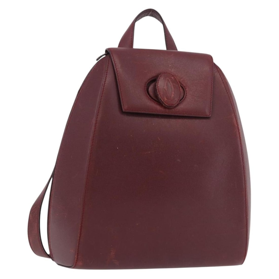 Cartier Must Line Leather Backpack Bordeaux Gold Tone: Cartier Must Line Leather Backpack Bordeaux Gold Tone Cartier Must Line backpack in bordeaux leather with gold-tone accents. This women's backpack is made in Italy and comes as the bag only, without t