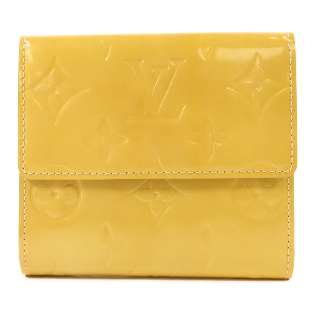 Louis Vuitton Elise Trifold Wallet M91167 Yellow Monogram Vernis: Louis Vuitton Elise Trifold Wallet M91167 Yellow Monogram Vernis Louis Vuitton Elise Compact Trifold Wallet in Monogram Vernis yellow patent leather. This women's tri-fold wallet is model M91167 and i