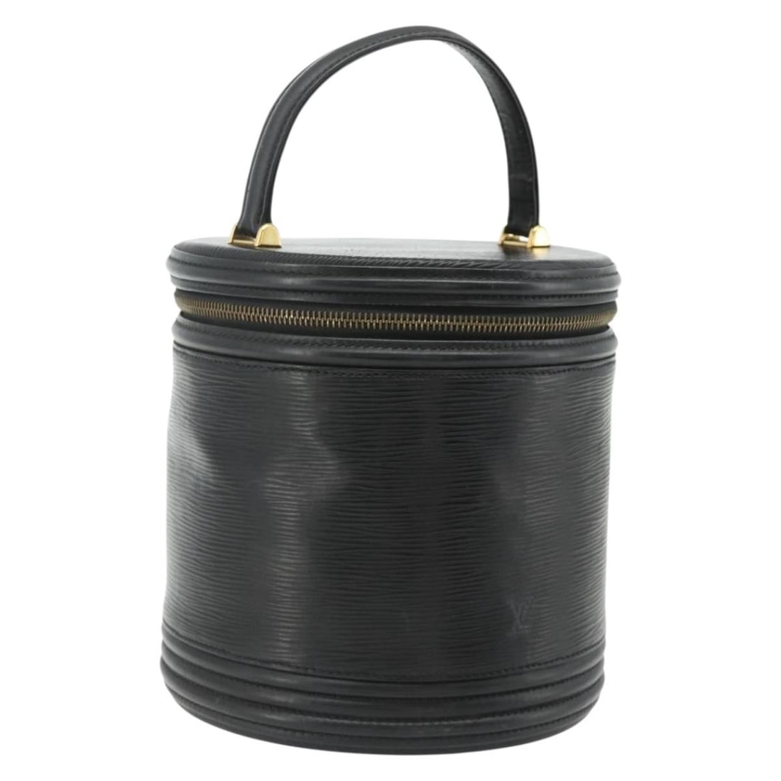 Louis Vuitton Cannes M48032 Black Epi Leather Handbag: Louis Vuitton Cannes M48032 Black Epi Leather Handbag Louis Vuitton Epi Cannes hand bag in black Epi leather, made in France. The bag measures approximately W19 cm x H19 cm x D18 cm (W7.5 x H7.5 x D7.