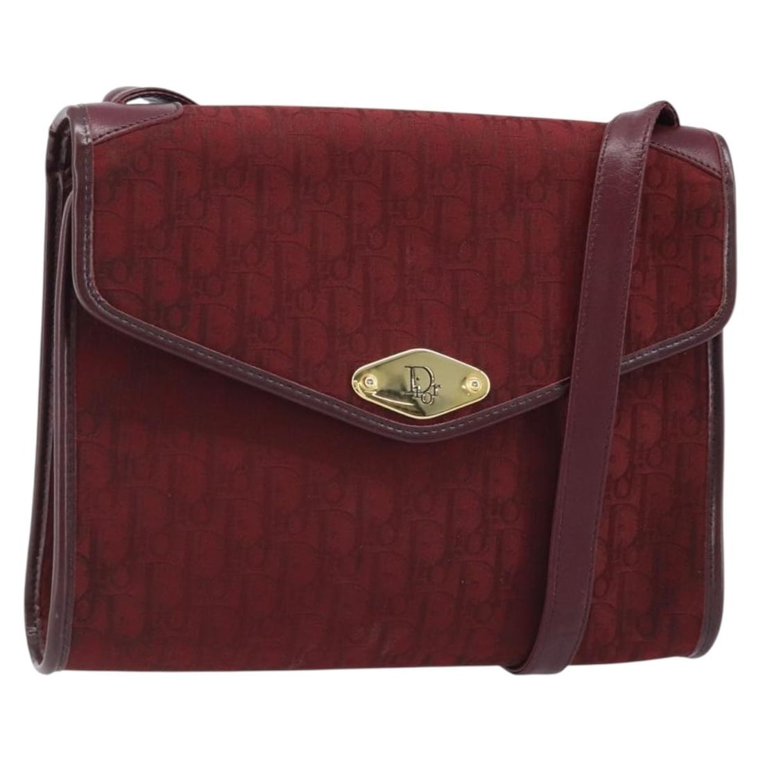 Christian Dior Red Trotter Canvas Shoulder Bag Gold Tone Accents: Christian Dior Red Trotter Canvas Shoulder Bag Gold Tone Accents This Christian Dior shoulder bag features the iconic Trotter canvas in red and gold tones. Designed for women, it offers a compact silh
