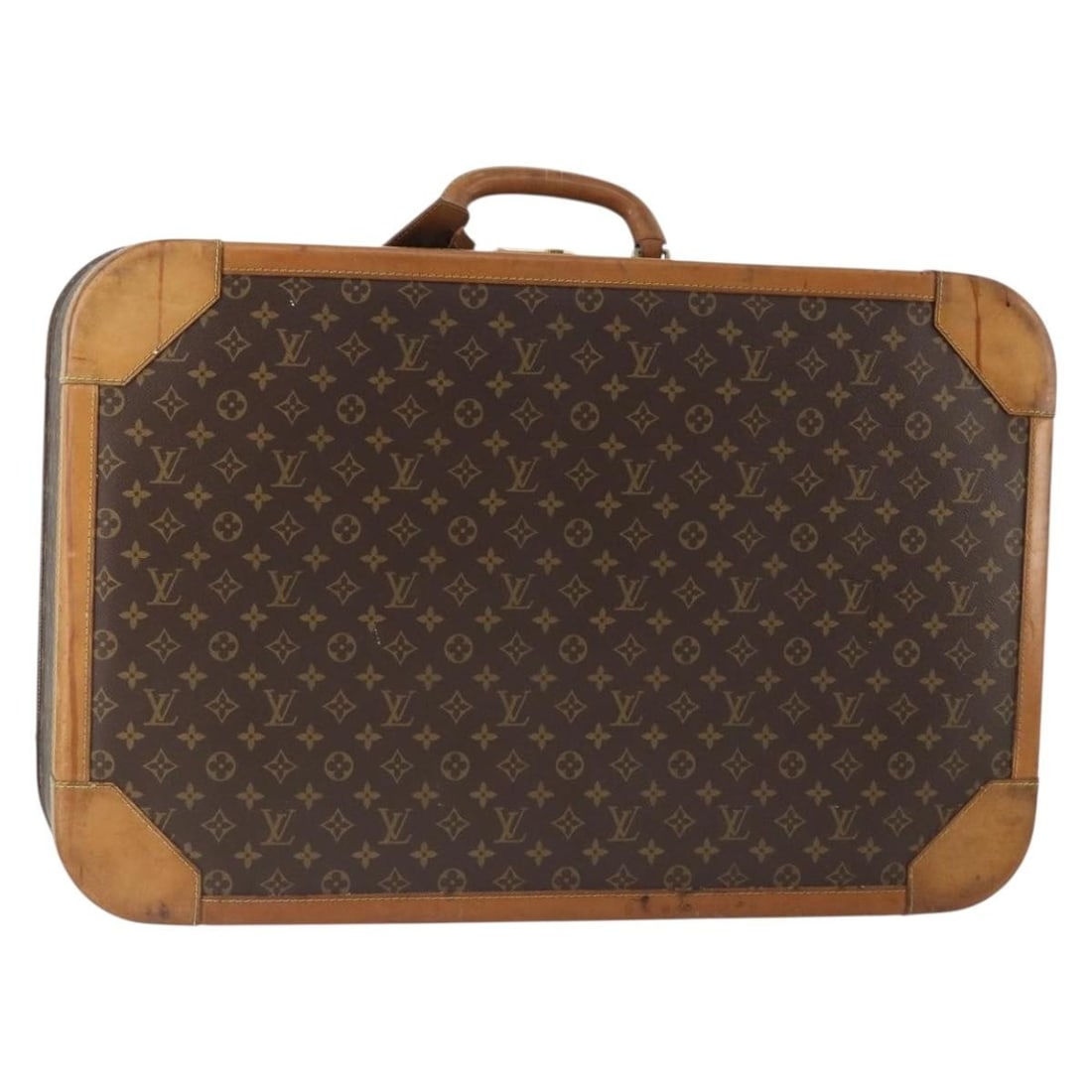 Monogram Canvas Stratos 70 Trunk by Louis Vuitton M23234 with Name Tag: Monogram Canvas Stratos 70 Trunk by Louis Vuitton M23234 with Name Tag This Louis Vuitton Stratos 70 Trunk features the iconic Monogram Canvas exterior and is designed for women. Made in France, it co