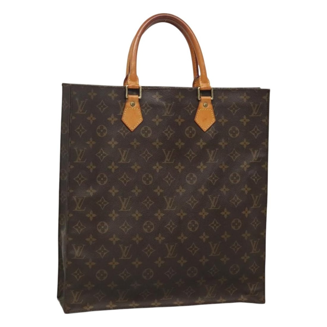 Louis Vuitton M51140 Sac Plat Monogram Canvas Tote Bag: Louis Vuitton M51140 Sac Plat Monogram Canvas Tote Bag Louis Vuitton Monogram Sac Plat Hand Bag, model M51140, made in France. This women's hand bag is crafted in Monogram Canvas with a Monogram exter