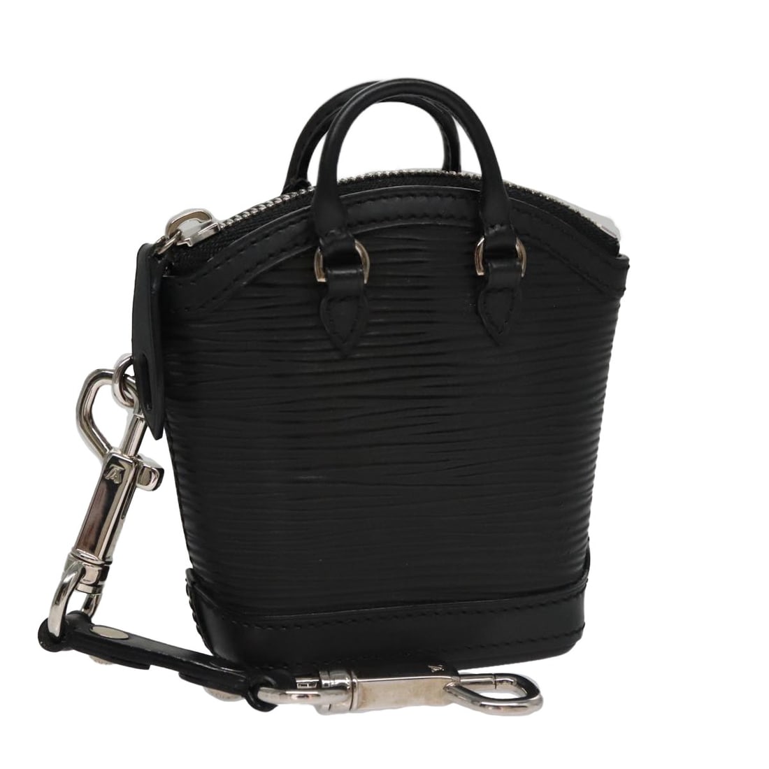 Black Epi Leather Charm Louis Vuitton Mini Lockit France: Black Epi Leather Charm Louis Vuitton Mini Lockit France Louis Vuitton Epi Mini Lockit Charm in black Epi leather, made in France. This women's charm features a compact size and comes as the item show