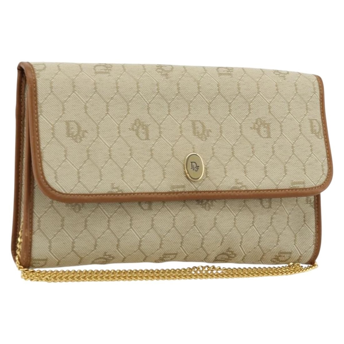 Christian Dior Beige Gold Honeycomb Canvas Shoulder Bag France: Christian Dior Beige Gold Honeycomb Canvas Shoulder Bag France This Christian Dior shoulder bag features the iconic honeycomb canvas in a beige and gold color scheme. Designed for women, it is crafted
