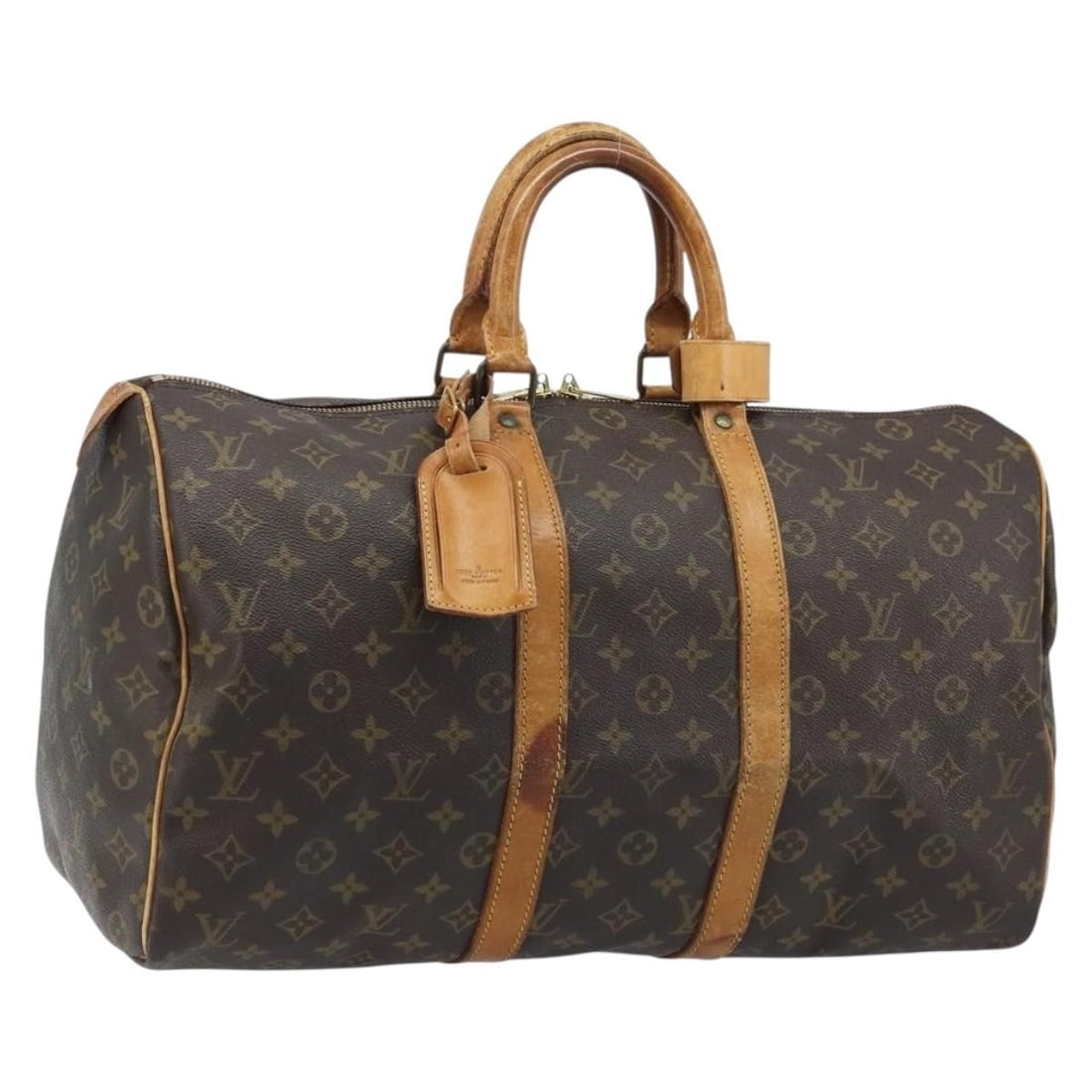 Louis Vuitton M41428 Keepall 45 Monogram Canvas Boston Bag: Louis Vuitton M41428 Keepall 45 Monogram Canvas Boston Bag Louis Vuitton Monogram Keepall 45 Boston Bag in Monogram Canvas, made in France. This pre-owned bag is identified by product no. M41428 and i