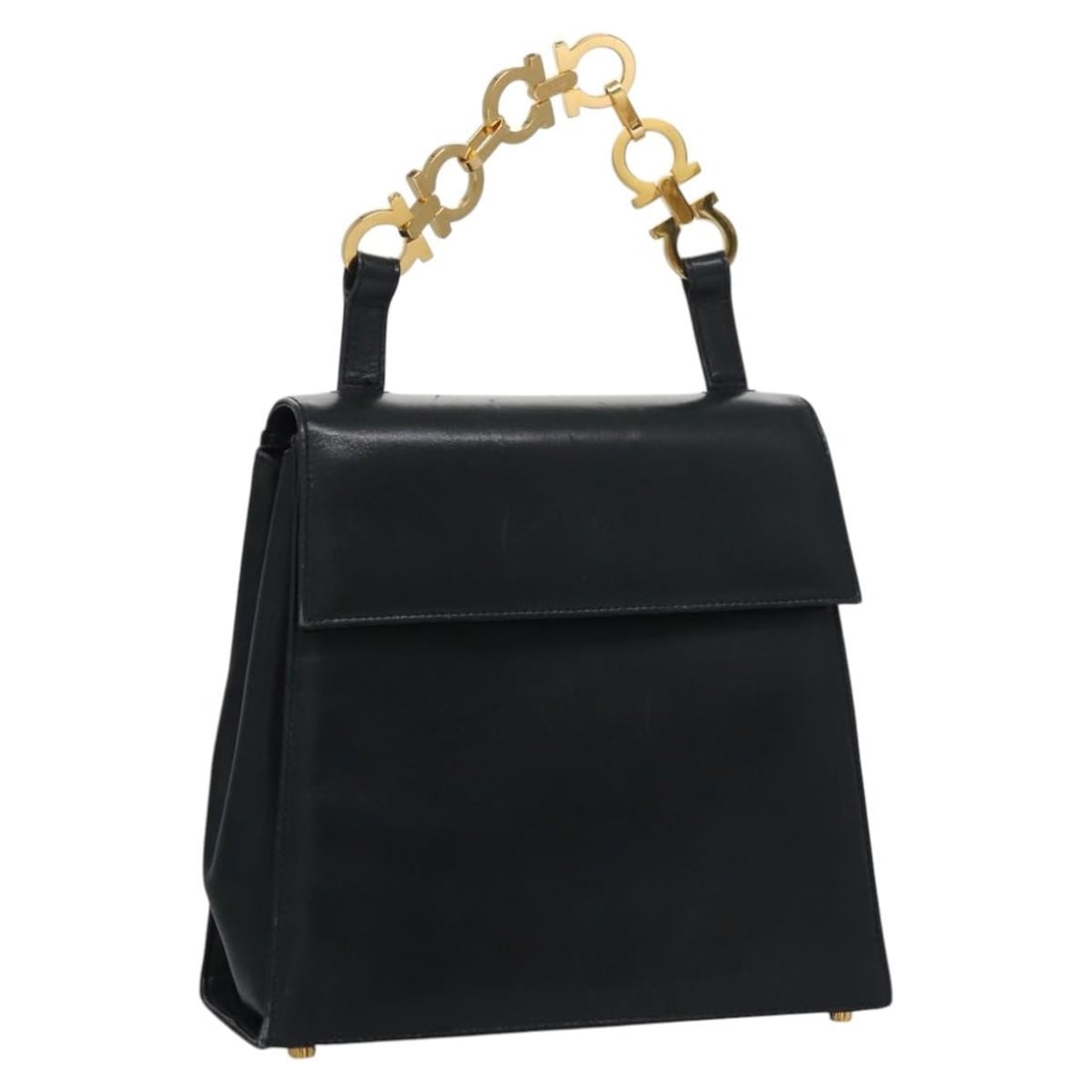 Black Leather Gancini Shoulder Bag by Salvatore Ferragamo Italy: Black Leather Gancini Shoulder Bag by Salvatore Ferragamo Italy This Salvatore Ferragamo Gancini shoulder bag is crafted from black leather and designed for women. Made in Italy, it features an elegan