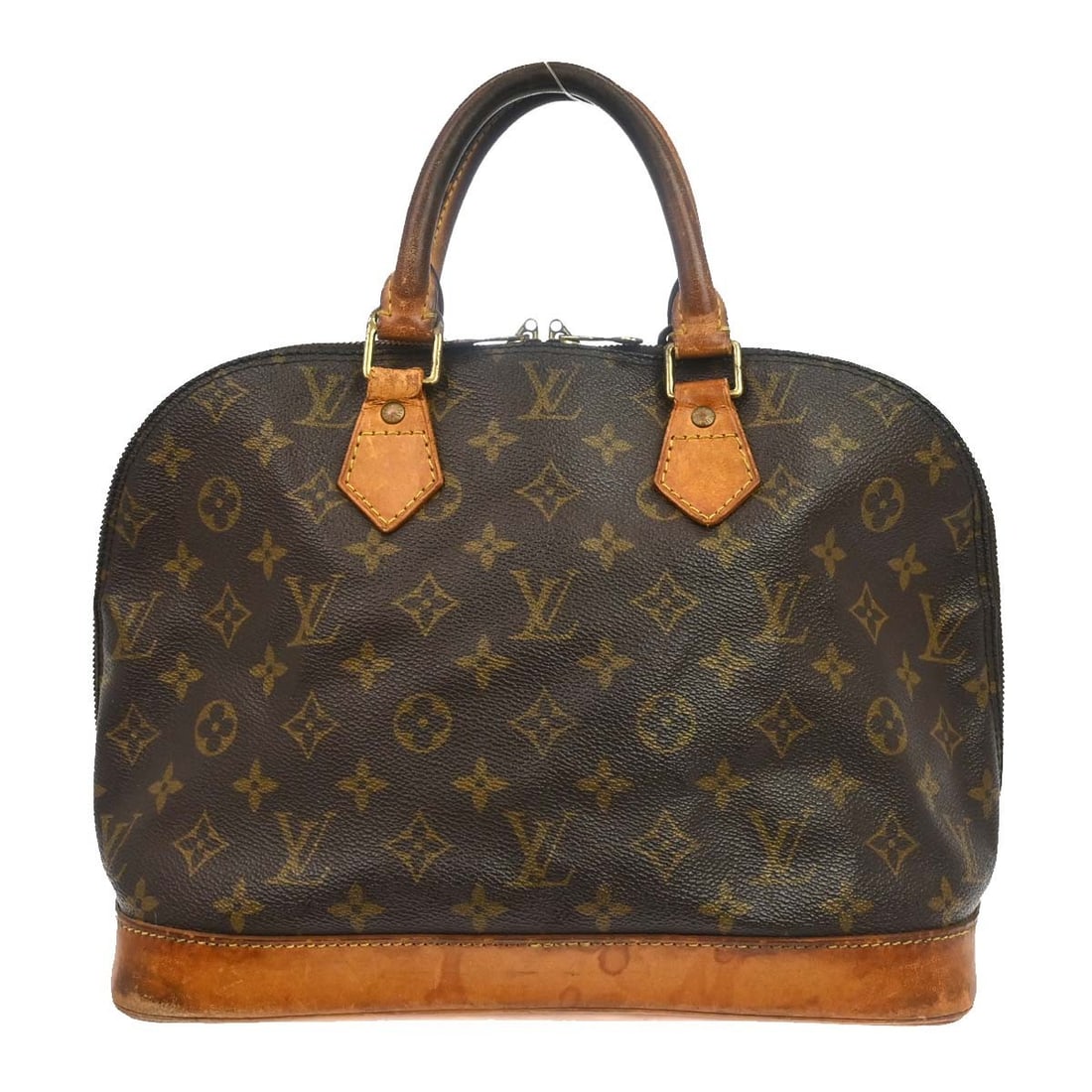Louis Vuitton Alma M51130 Monogram Canvas Top Handle Bag: Louis Vuitton Alma M51130 Monogram Canvas Top Handle Bag Louis Vuitton Alma handbag in Monogram canvas with leather details, designed in a medium size with a zip closure and double handles. It feature