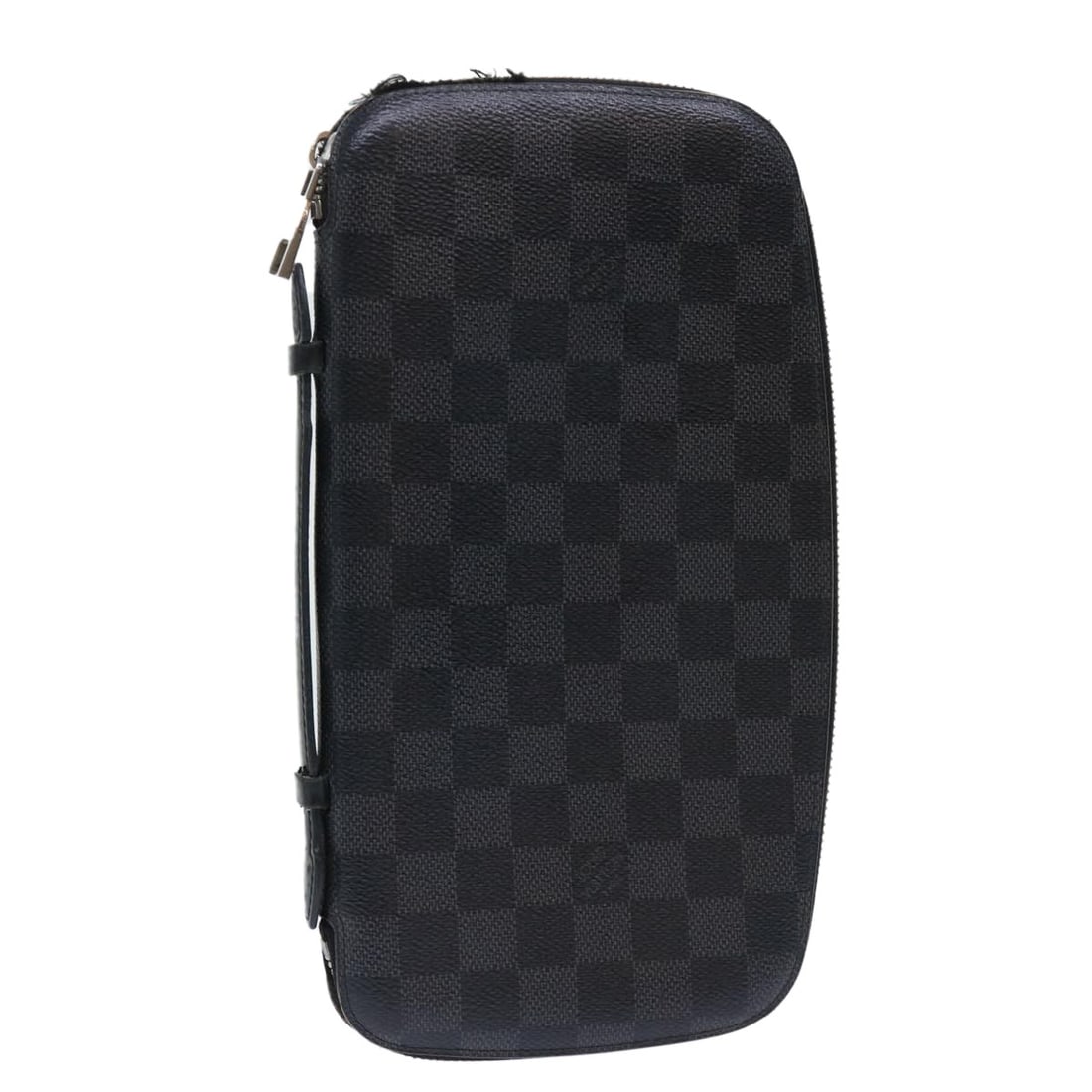 Louis Vuitton Damier Graphite Atoll Travel Case N48255: Louis Vuitton Damier Graphite Atoll Travel Case N48255 This is a Louis Vuitton Damier Graphite Organizer Atoll Travel Case, crafted from Damier Graphite canvas. The case features a sleek, compact desi