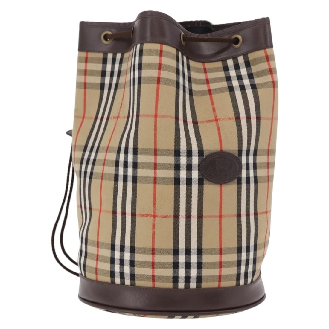 Burberrys Nova Check Canvas Shoulder Bag Beige: Burberrys Nova Check Canvas Shoulder Bag Beige Burberrys shoulder bag in beige canvas from the Nova Check line, designed for women. The bag measures approximately 25 cm W x 36 cm H x 22 cm D, with a s