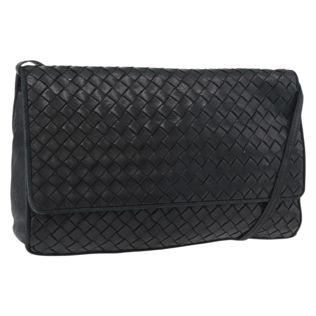 Bottega Veneta Intrecciato Leather Shoulder Bag Black Gold Tone: Bottega Veneta Intrecciato Leather Shoulder Bag Black Gold Tone Bottega Veneta Intrecciato shoulder bag in black and gold leather, made in Italy. This women's bag features a shoulder strap with an app