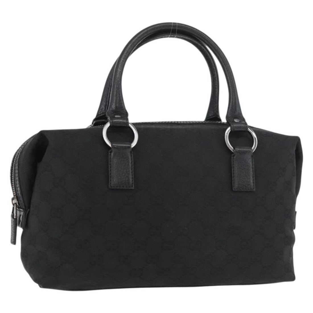 Gucci GG Canvas Black Silver Women Handbag 113009 Italy: Gucci GG Canvas Black Silver Women Handbag 113009 Italy This GUCCI GG Canvas handbag features a black and silver color scheme and is crafted from GG Canvas material. Designed for women, it offers a co