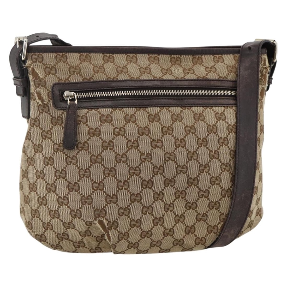 Gucci GG Canvas Beige Silver Shoulder Bag Style 388930 for Women: Gucci GG Canvas Beige Silver Shoulder Bag Style 388930 for Women This is a GUCCI GG Canvas shoulder bag in beige and silver. Crafted from signature GG canvas, this women's shoulder bag features an adj