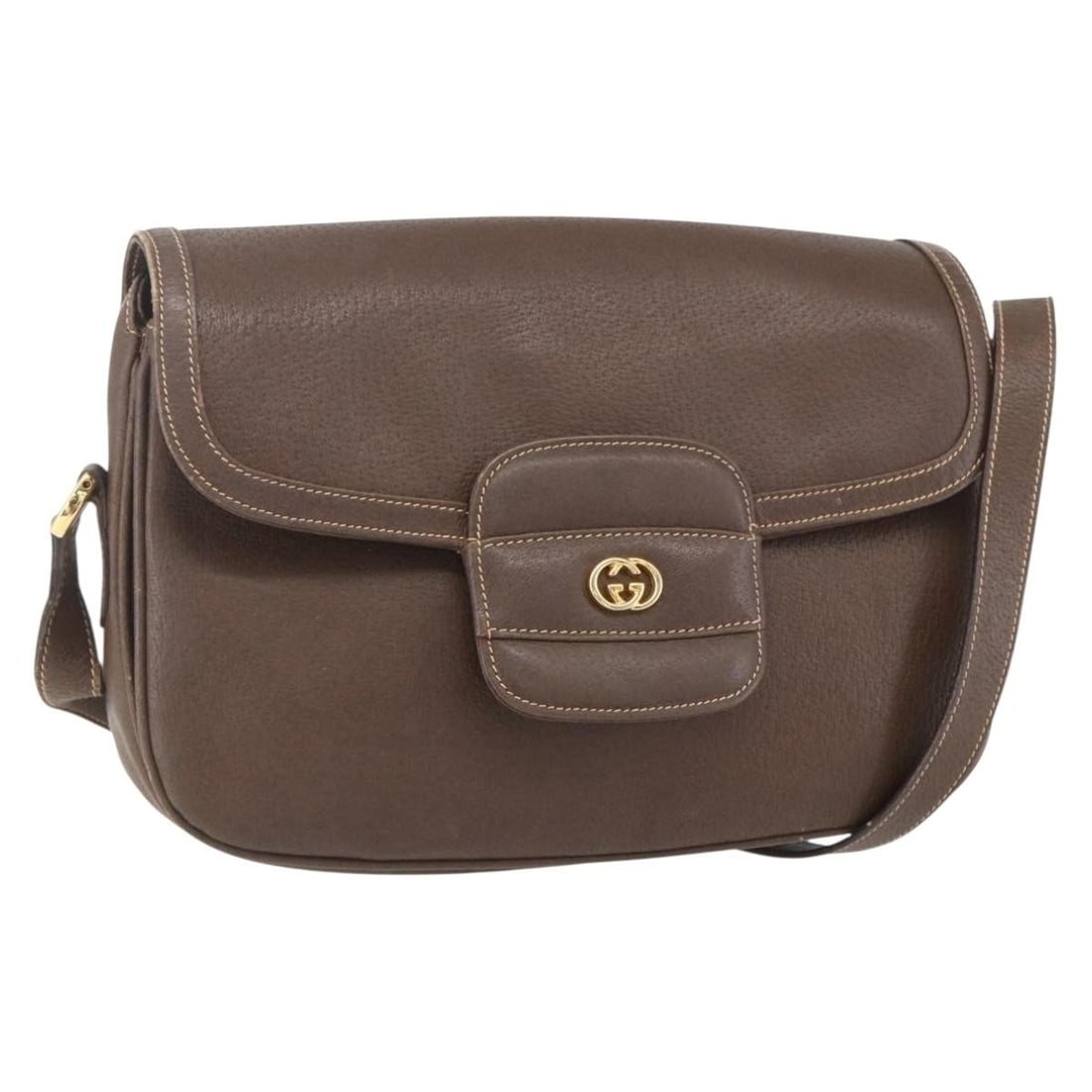 GUCCI Brown Gold Leather Shoulder Bag 001 116 0912 Authentic: GUCCI Brown Gold Leather Shoulder Bag 001 116 0912 Authentic This authentic GUCCI shoulder bag showcases a sophisticated blend of brown leather with gold accents. Crafted in Italy, this stylish bag fe