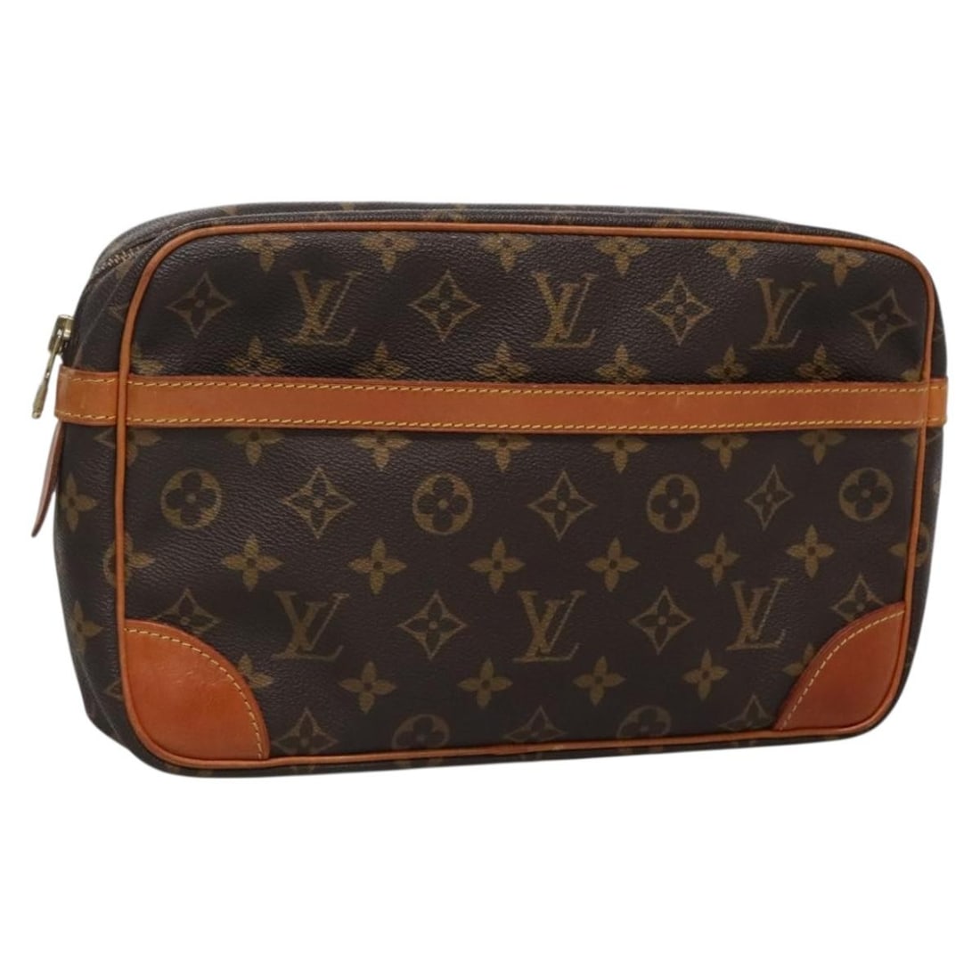 Louis Vuitton M51845 Compiegne 28 Monogram Canvas Clutch: Louis Vuitton M51845 Compiegne 28 Monogram Canvas Clutch Louis Vuitton Monogram Compiegne 28 clutch bag in Monogram Canvas, made in France. This item is identified by product no. M51845 and serial no.