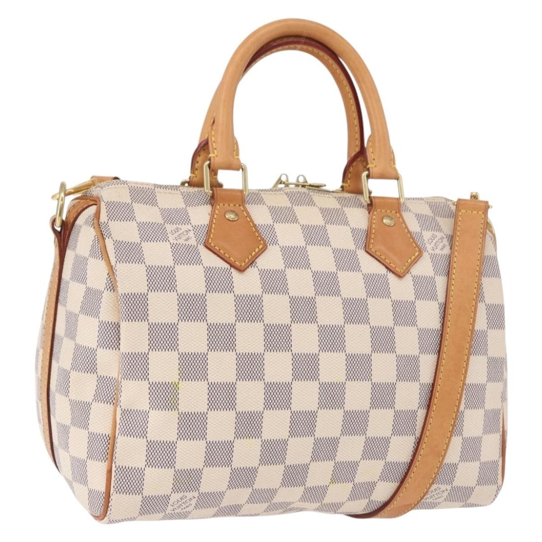 Louis Vuitton Speedy Bandouliere 25 Damier Azur Handbag N41374: Louis Vuitton Speedy Bandouliere 25 Damier Azur Handbag N41374 Louis Vuitton Damier Azur Speedy Bandouliere 25 hand bag in Damier Azur canvas, made in France. It comes with a dust bag and shoulder str